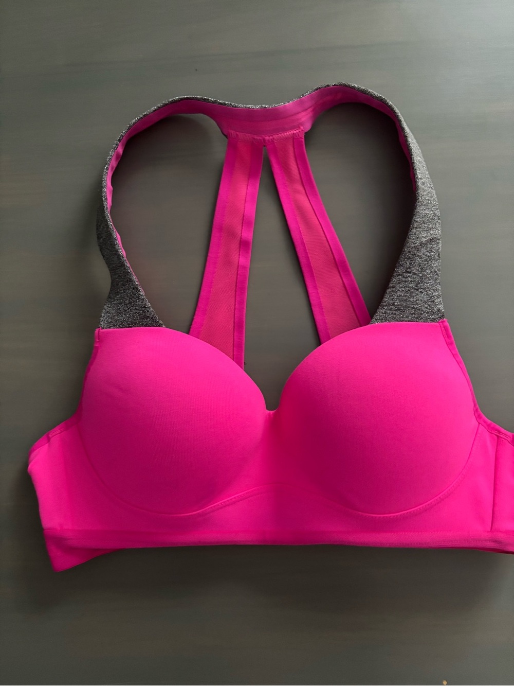 Victoria's Secret Bright Fuchsia Padded Racerback Sports Bra